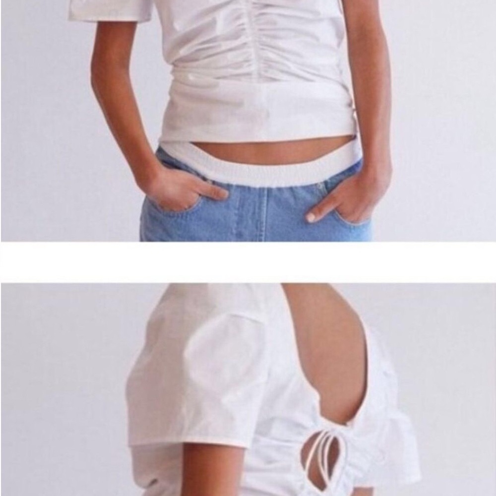 Ruched open back Top